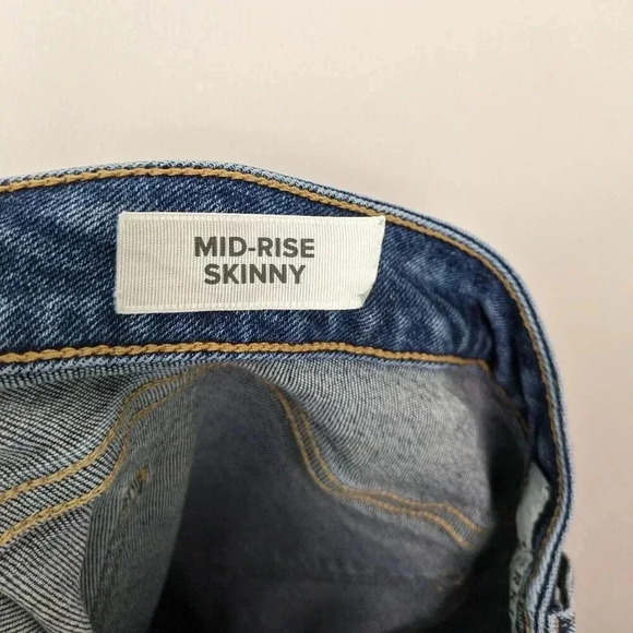 Torrid Denim Womens Plus Size 22T Blue Distressed Mid-rise Skinny Jeans - Picture 12 of 14